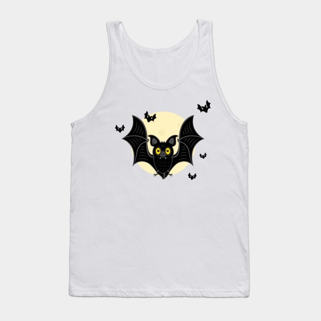 Bat Halloween Tank Top by MeksFashion